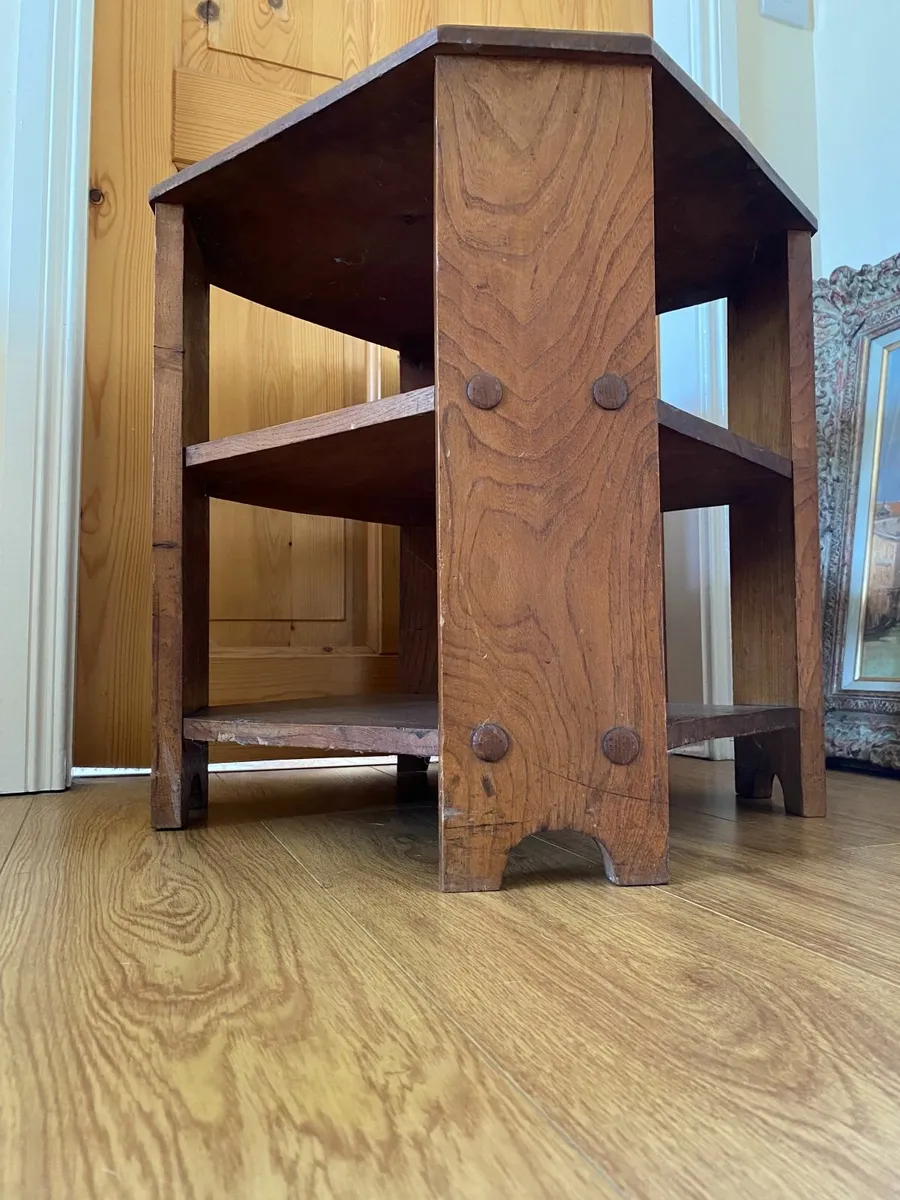 Low octagonal OAK side table possibly by Heals LDN - Image 2