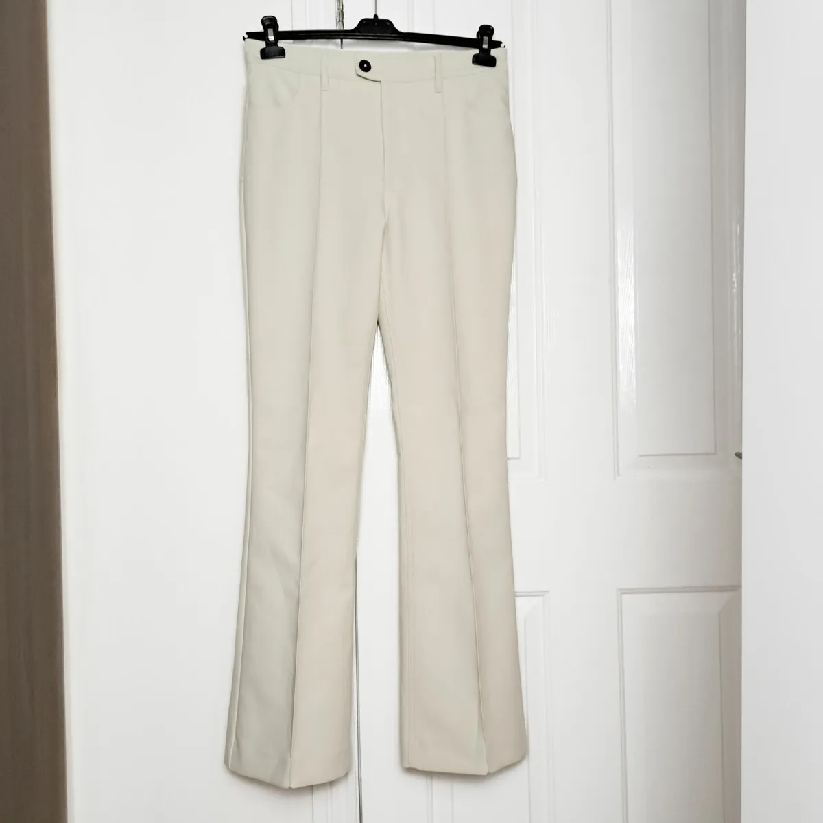 Massimo Dutti White Cream Flared Trousers 40EU - Image 1