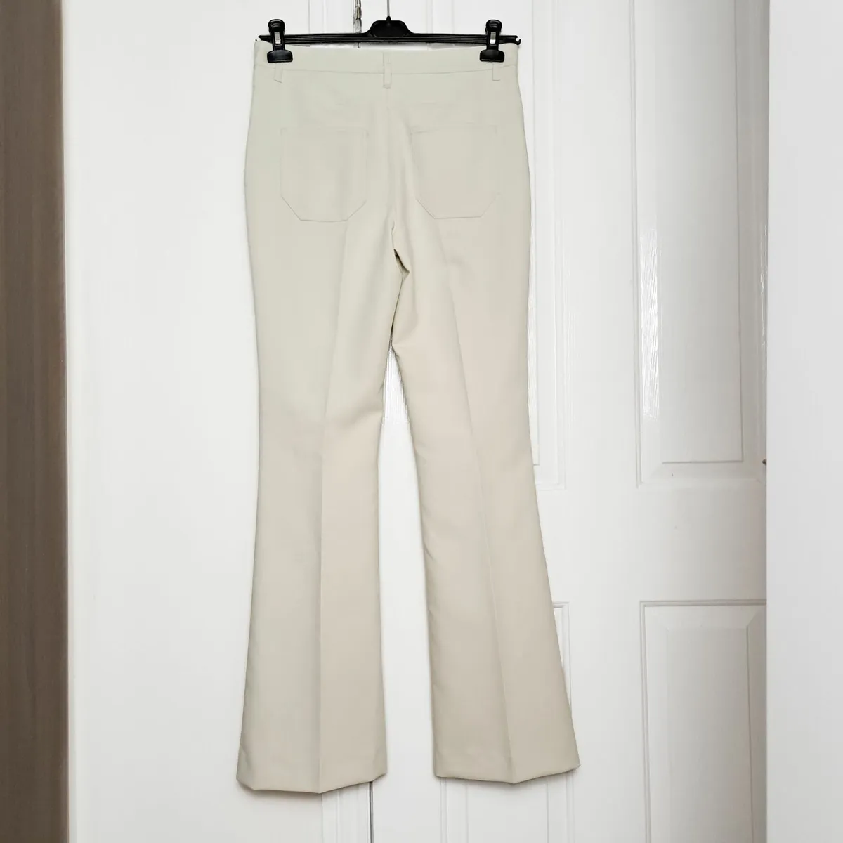 Massimo Dutti White Cream Flared Trousers 40EU - Image 4