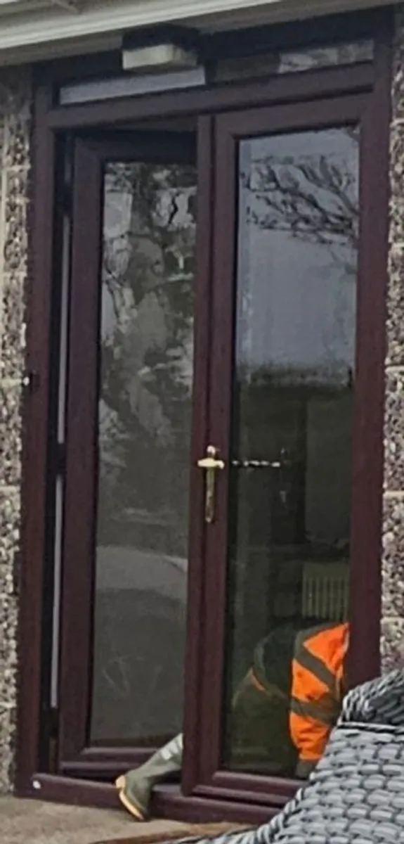 PVC Glass Double Doors with Frame