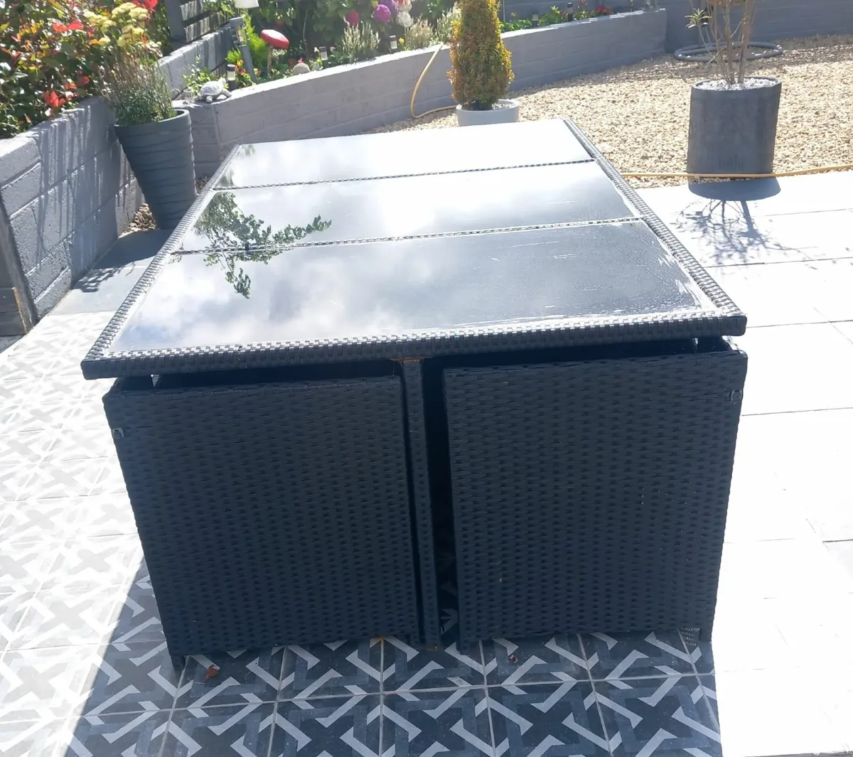11pc Rattan Cube Garden furniture - Image 3