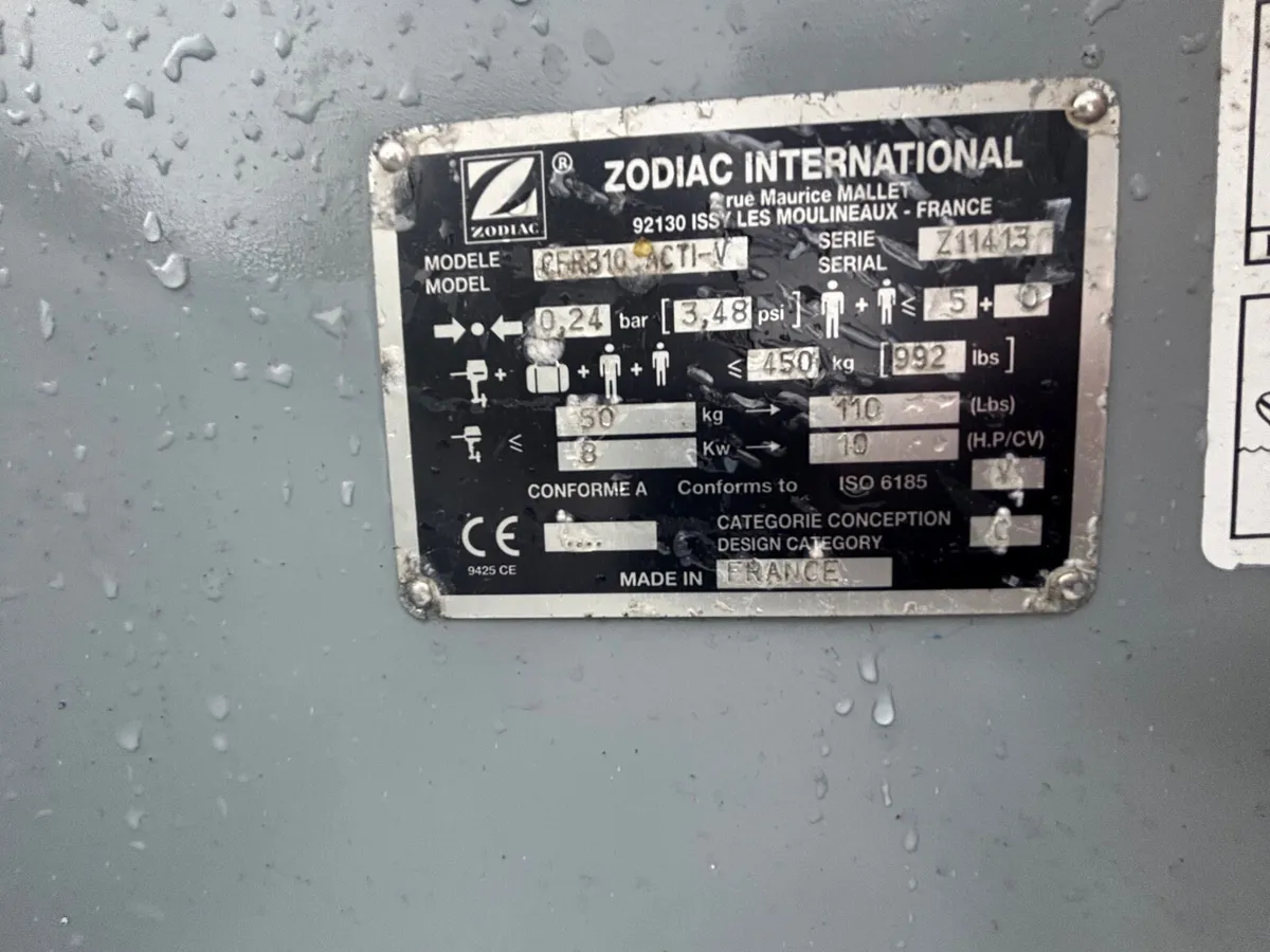 Zodiac CFR310 Activ-V Inflatable Dinghy / Boat - Image 2