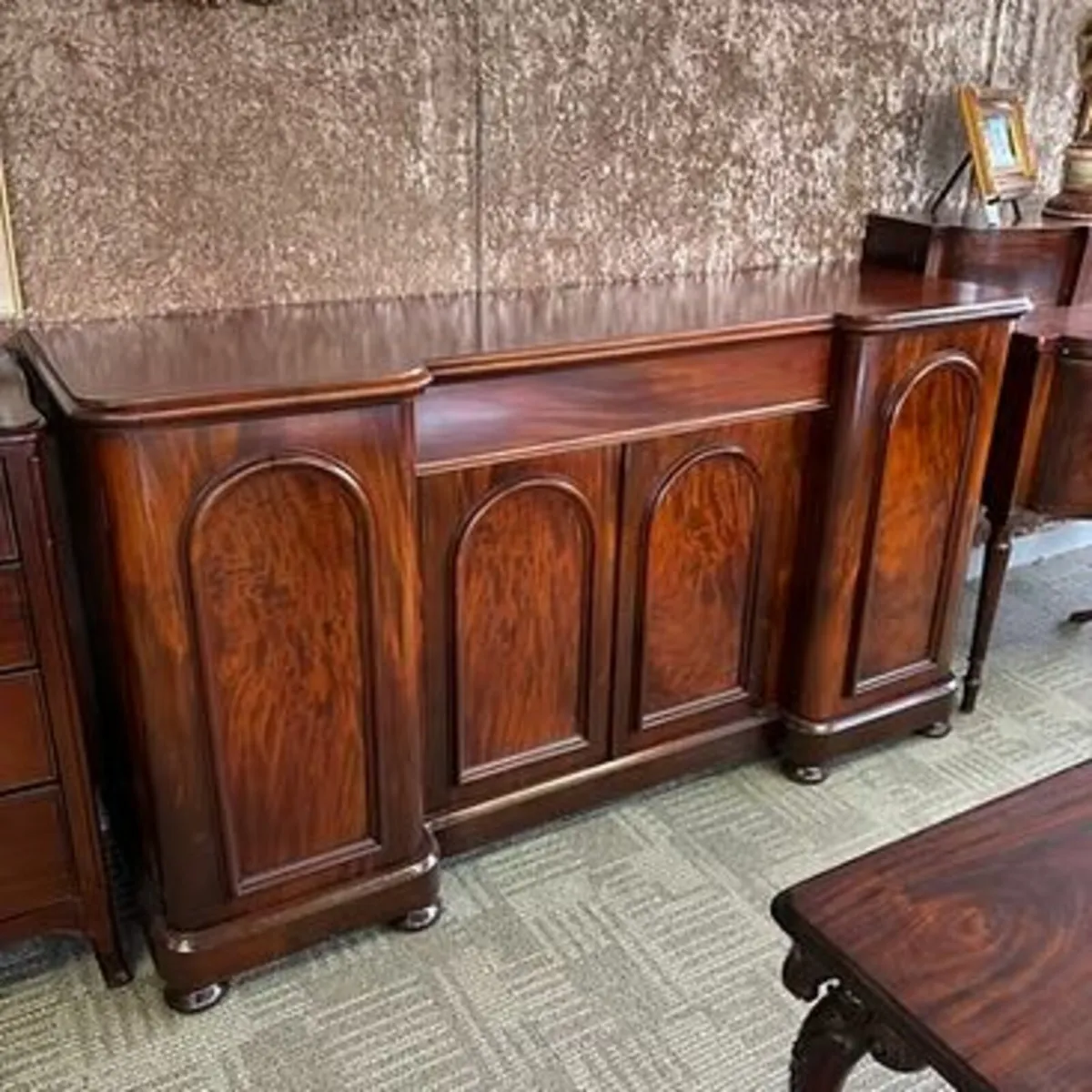 C.1860 four door mahogany chiffonier sideboard