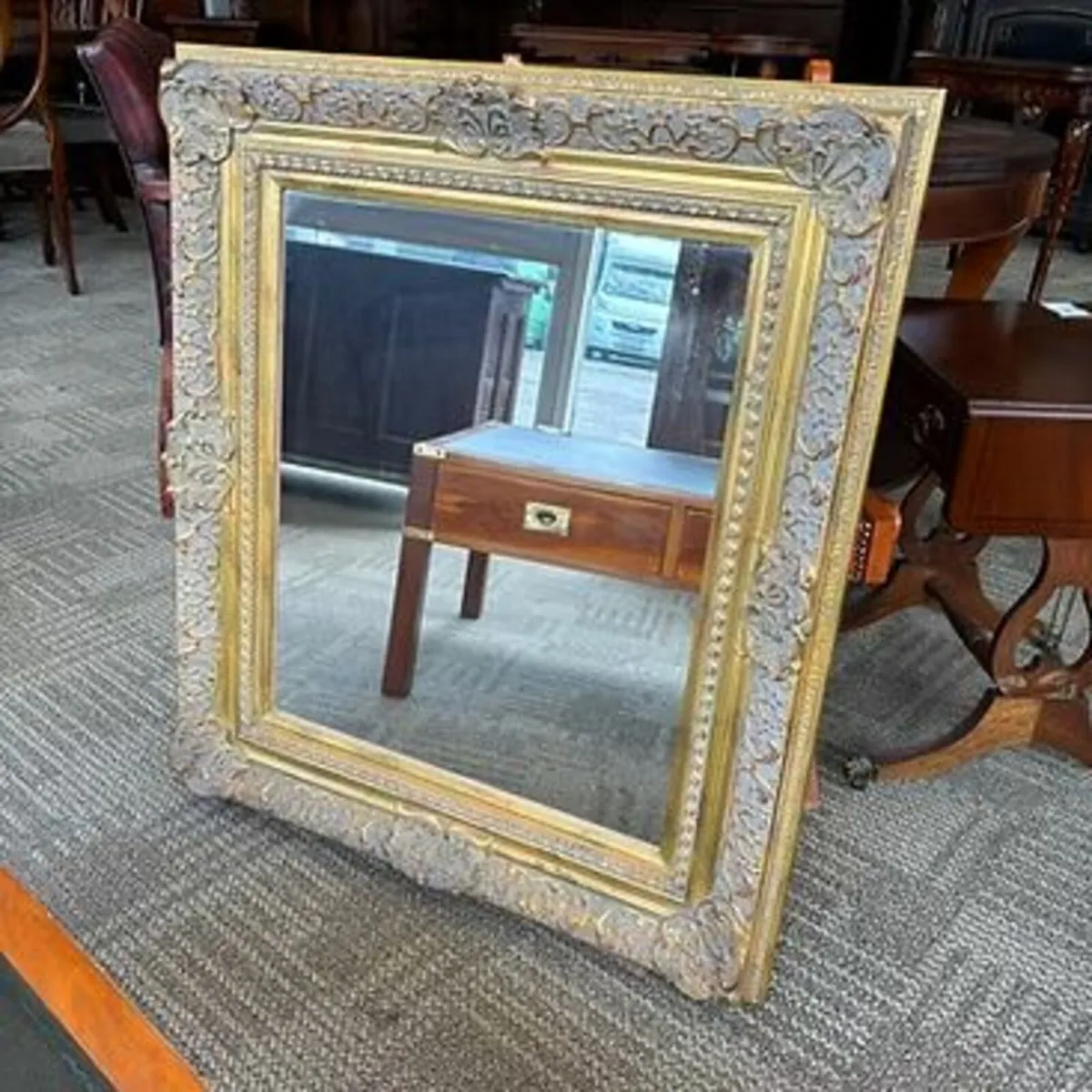 19th century decorative gilt wall mirror