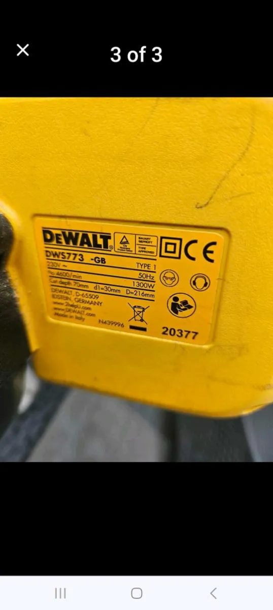 Dewalt radial chop saw - Image 3