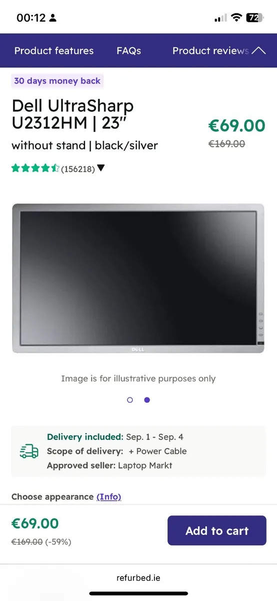 Dell UltraSharp U2312HM Monitor | 23" - Image 1
