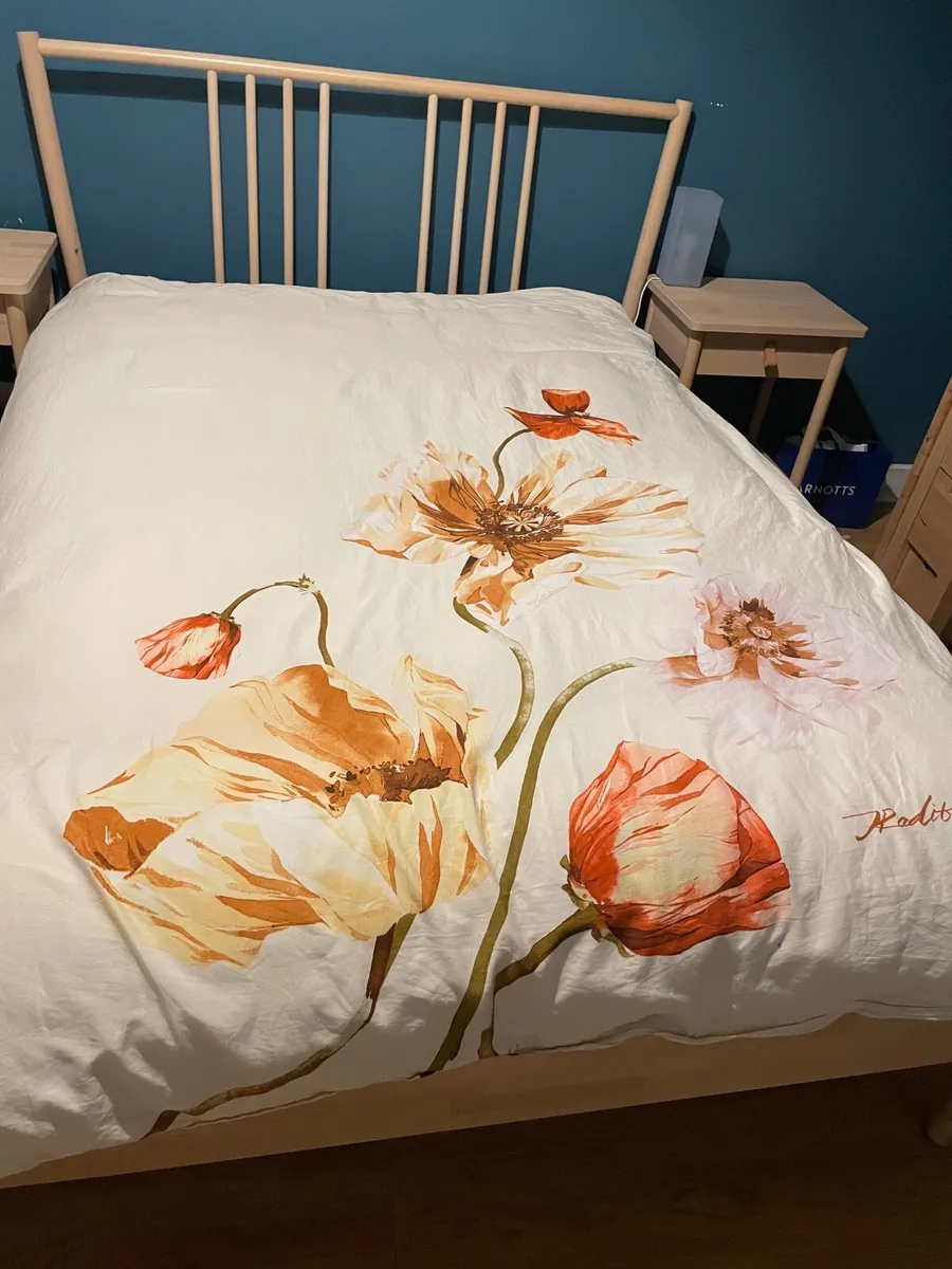 BJÖRKSNÄS Ikea double bed plus mattress for sale - Image 4
