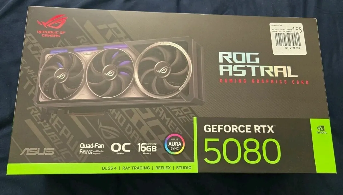ASUS ROG Astral Nvidia GeForce RTX 5080 16GB GDDR7 - Image 1