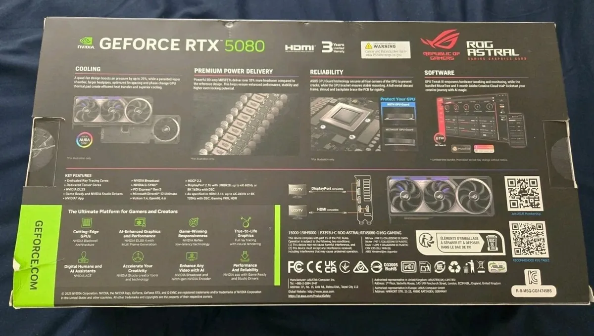 ASUS ROG Astral Nvidia GeForce RTX 5080 16GB GDDR7 - Image 2