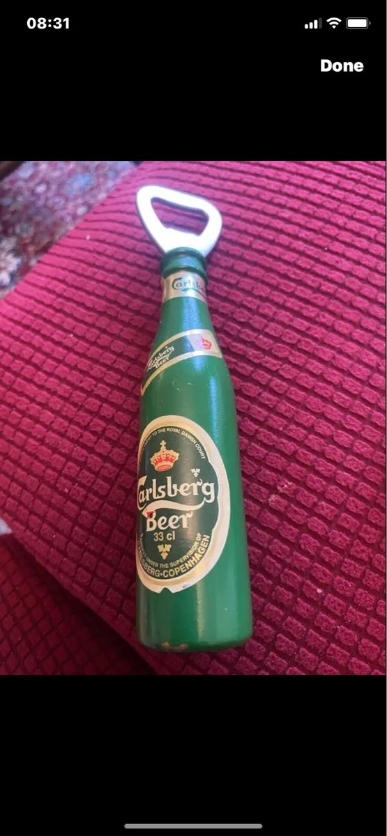 Vintage Timber Carlsberg Bottle Opener - Image 1
