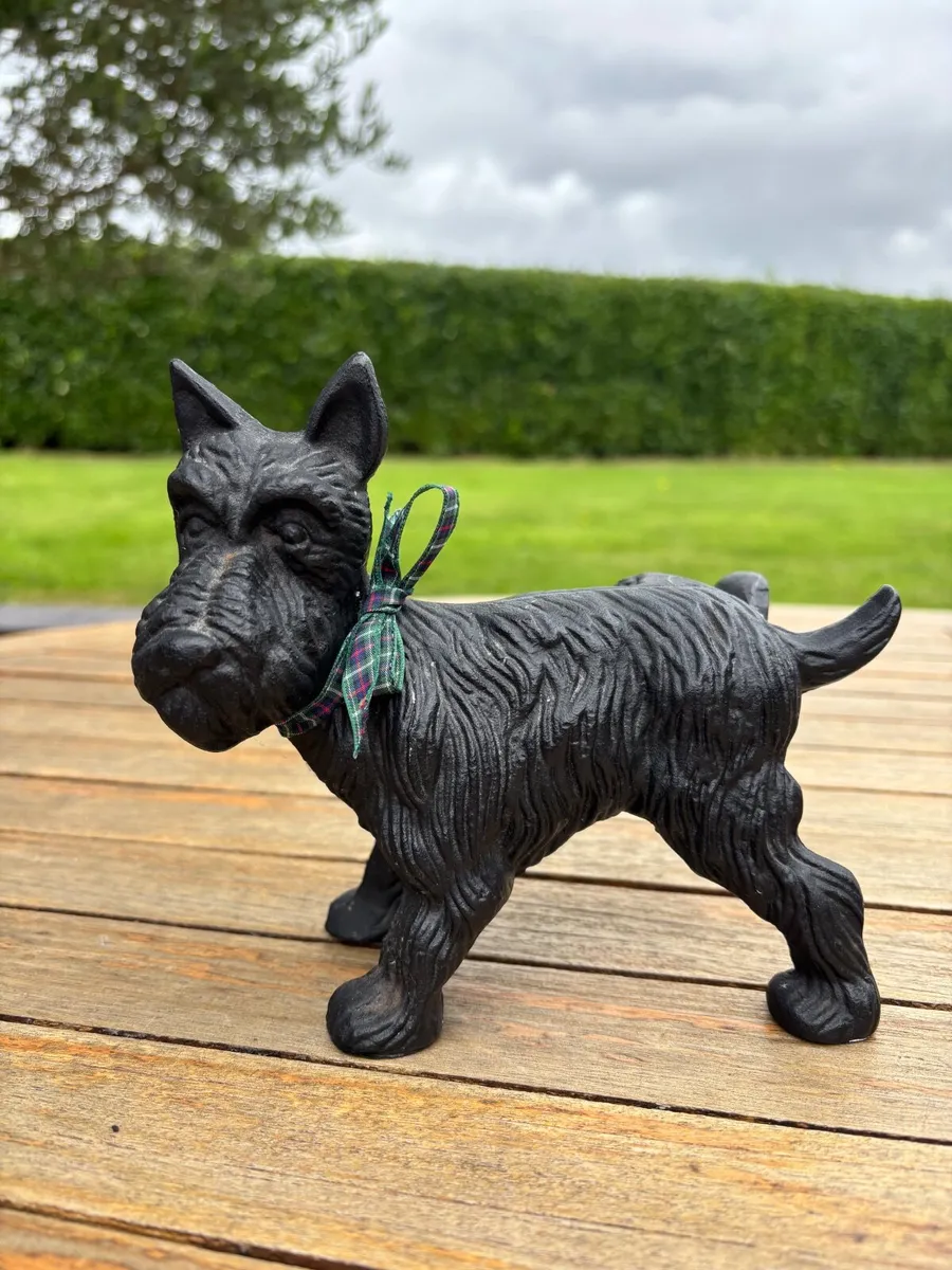 Vintage Pair of Westie Dog Door Stops - Image 2