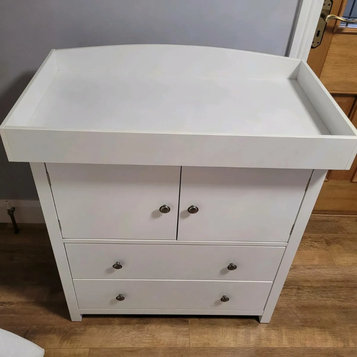 Baby Changing Table with Storage – White Unit - Image 1