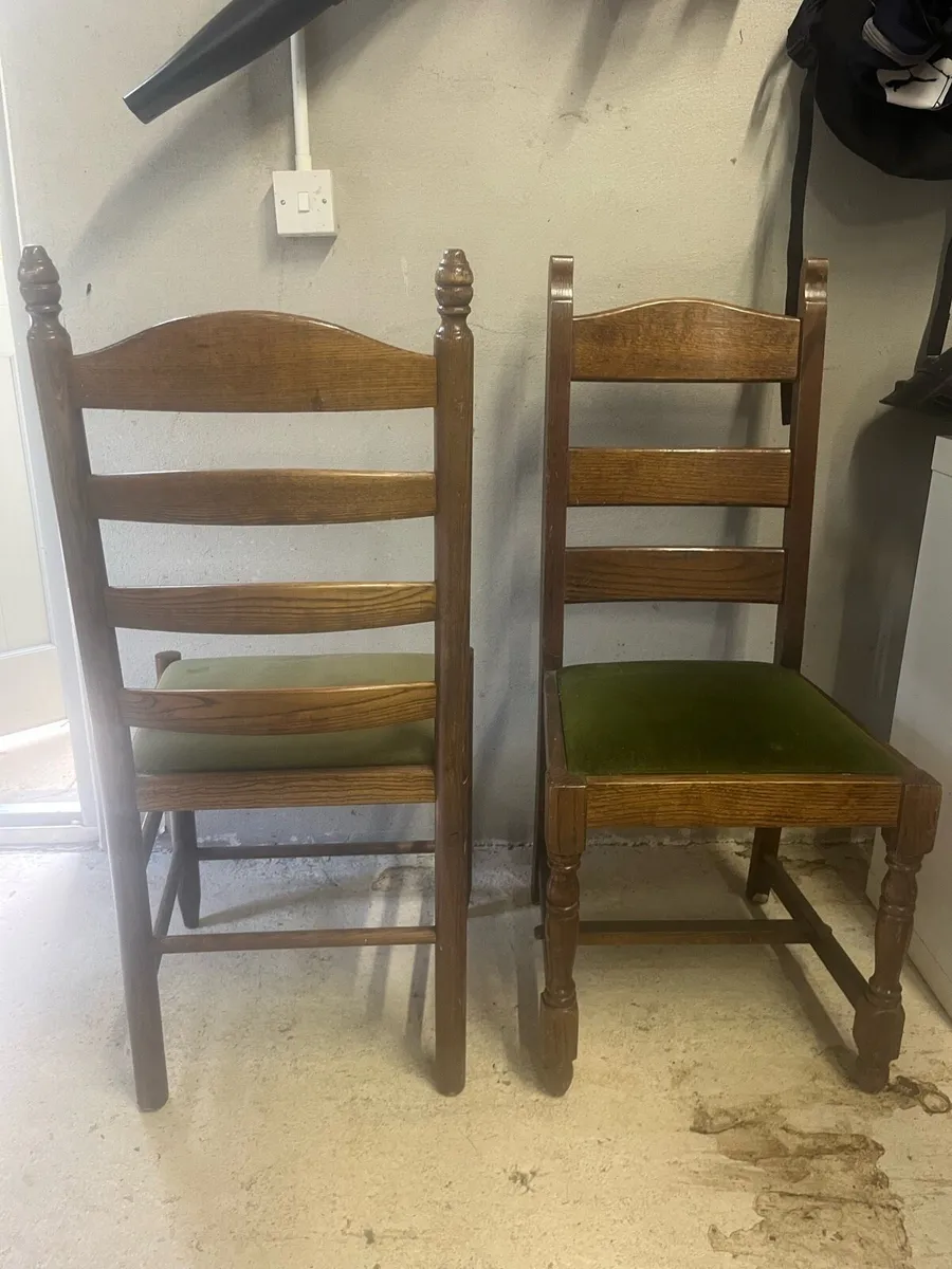 6 wooden dining room chairs - Image 1