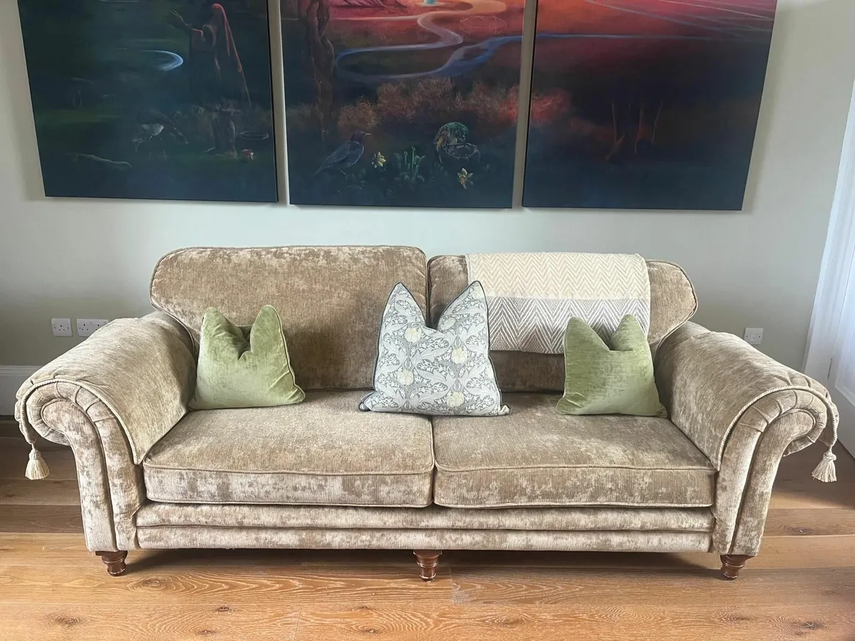 Crushed Velvet Couch - Image 1