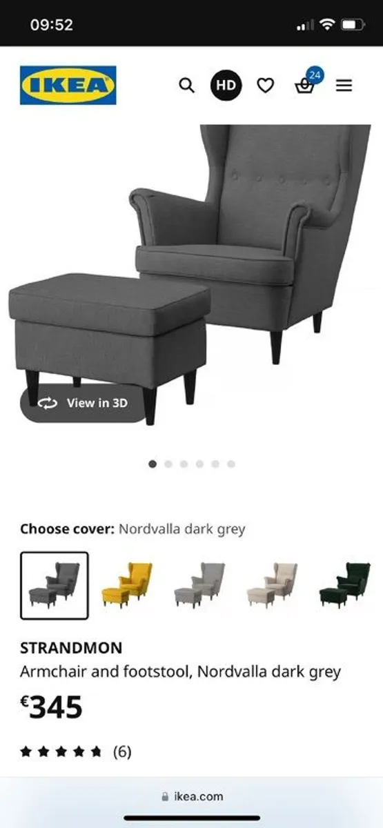 ikea chair and footstool - Image 3