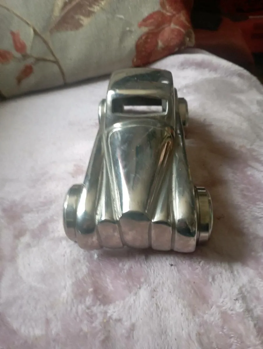 RARE RETRO VINTAGE METAL   ALUMINIUM CAR - Image 3