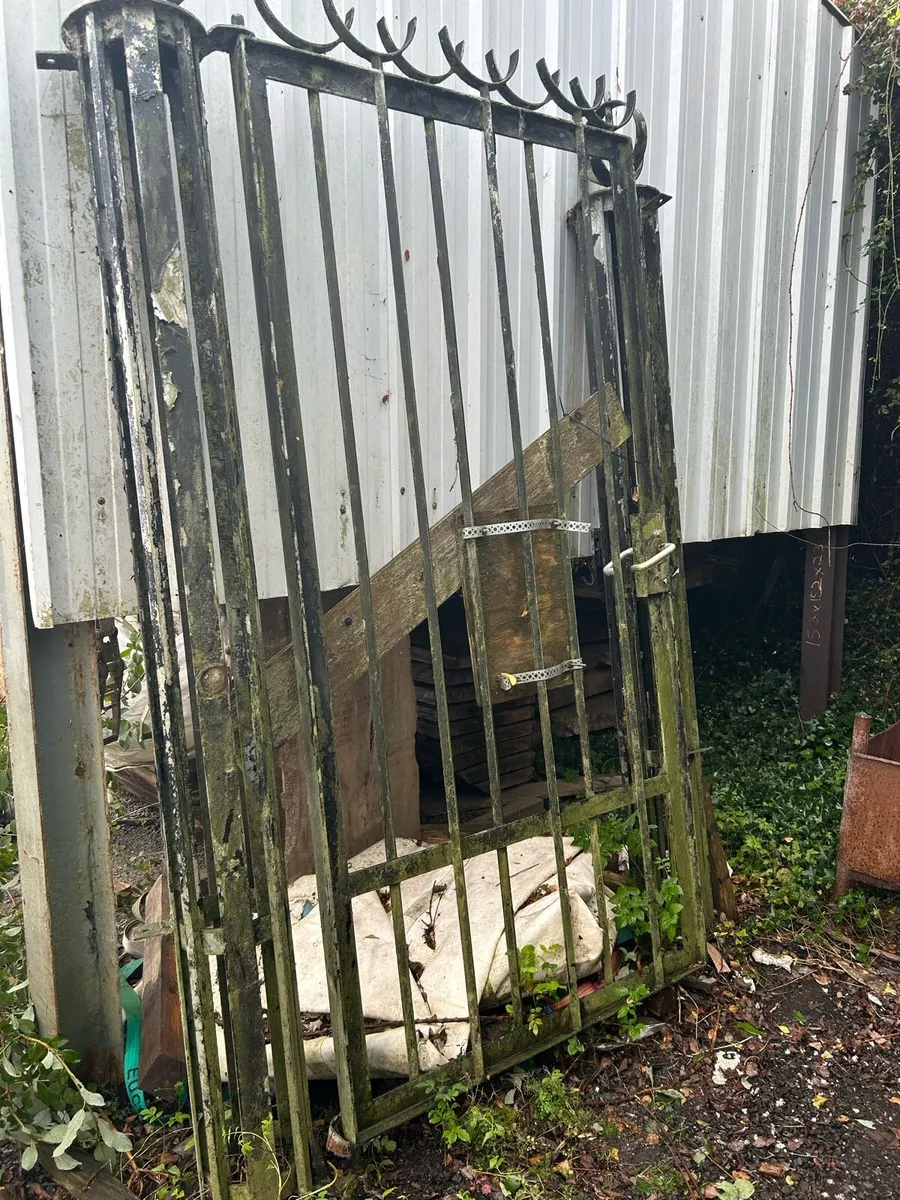 Large steel side gate with posts - Image 1