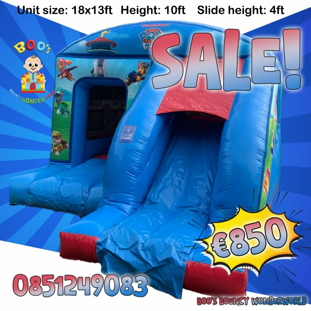 Paw Patrol Bouncy Castle For Sale