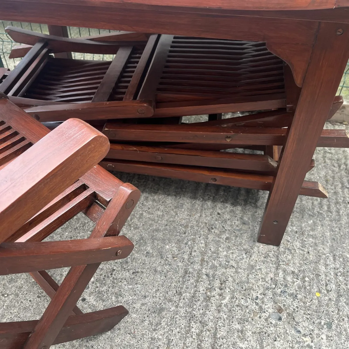 Oval Teak Extending Patio Table - Image 3