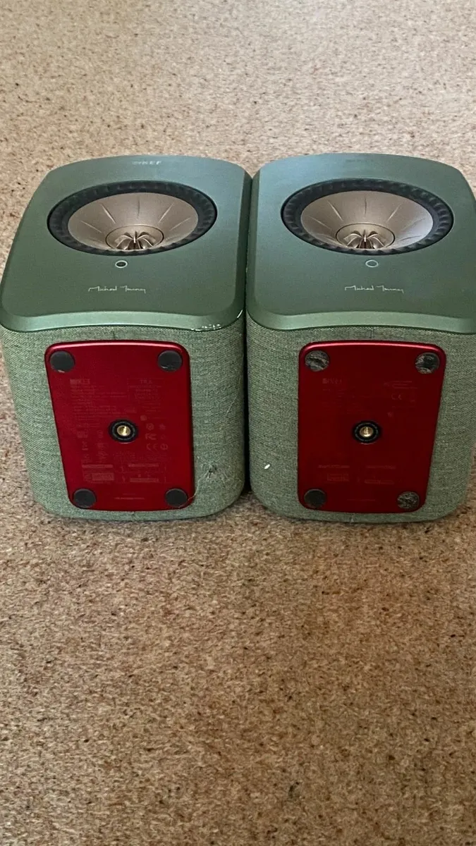 KEF LSX Wireless Speakers In Green w/ Fabric - Image 2