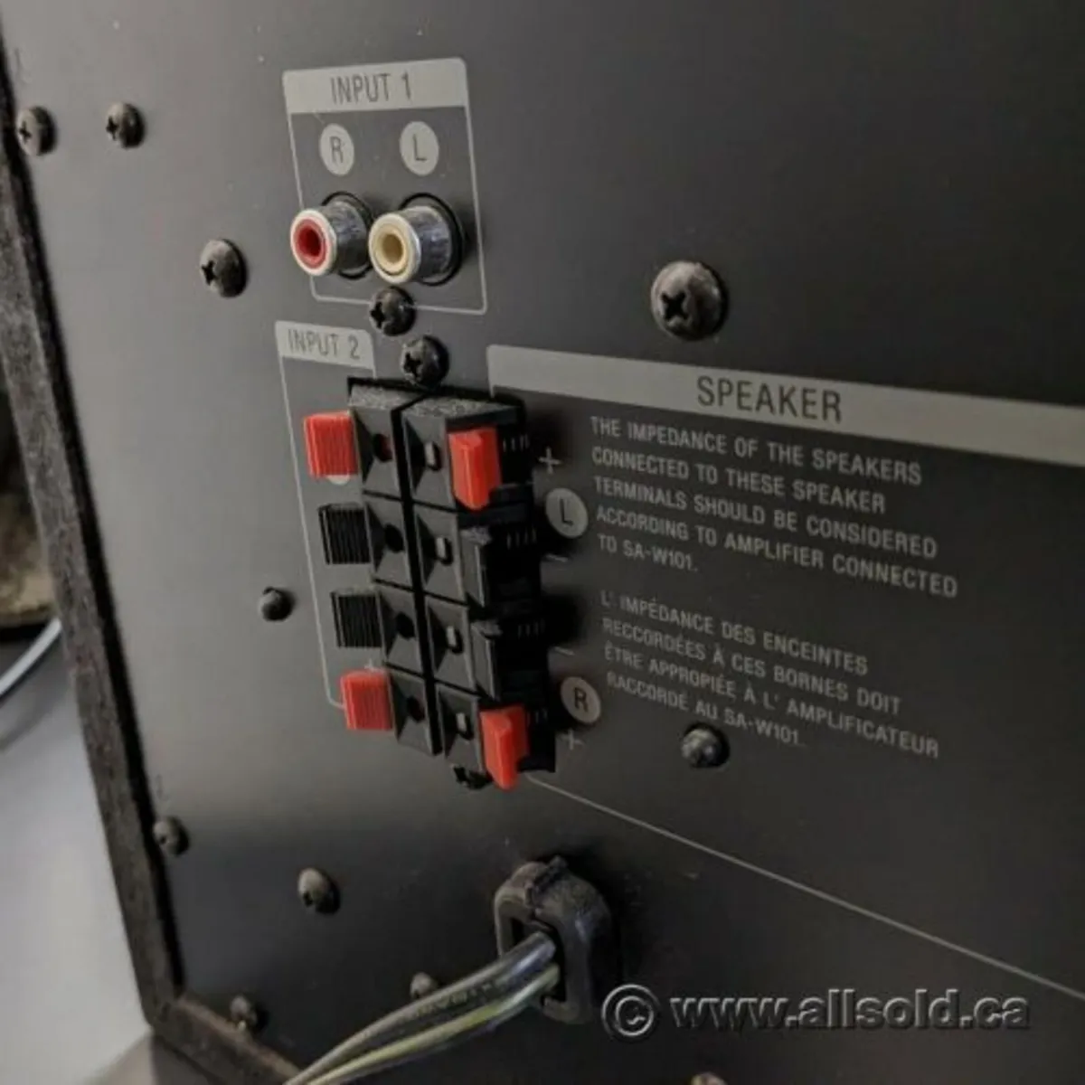SONY SA-W101 POWERED SUBWOOFER - Image 2