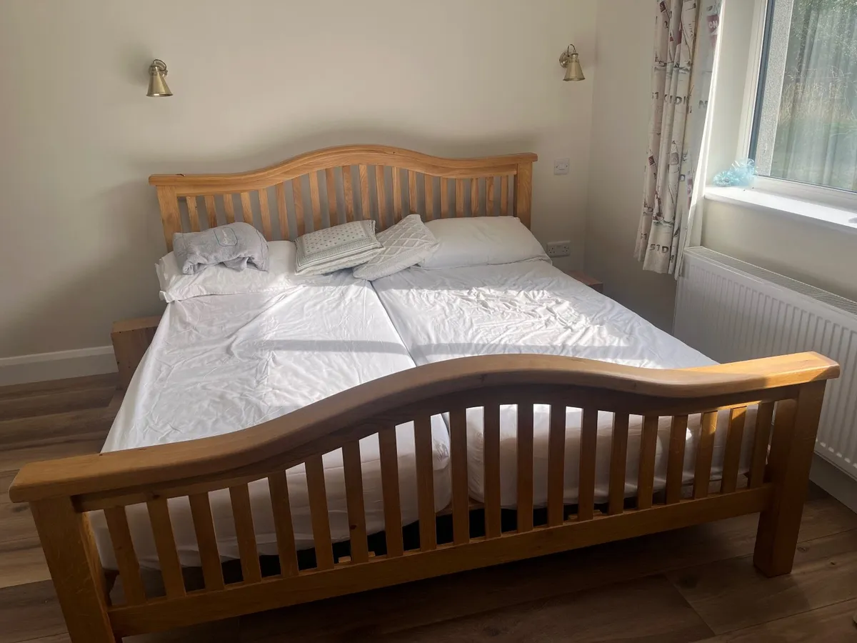 Super King Oak Bed - Image 2