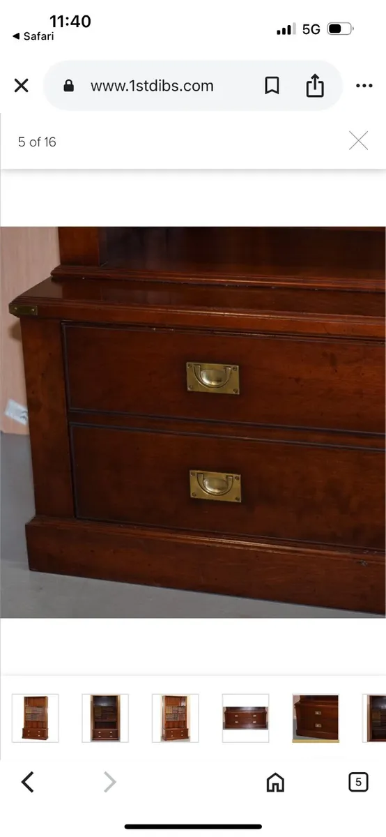 Sliding faux books hidden bookcase tv cabinet - Image 1