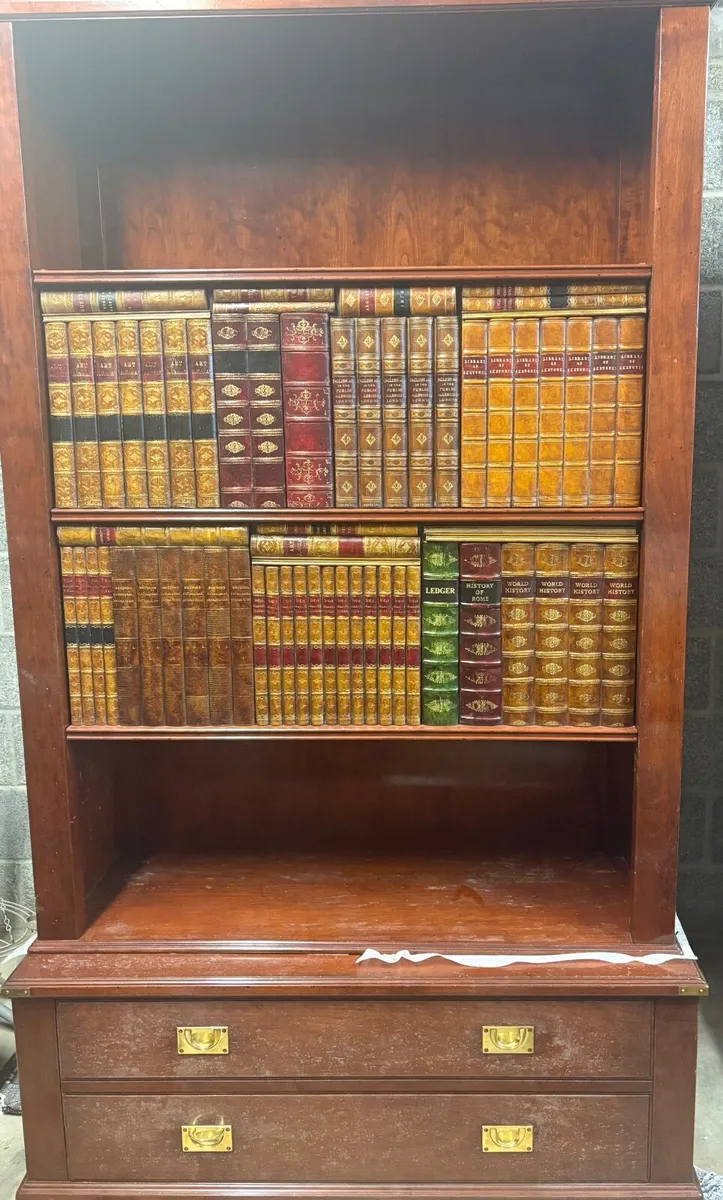 Sliding faux books hidden bookcase tv cabinet - Image 3