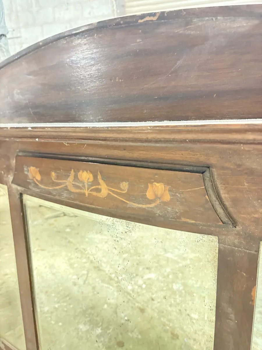 Mahogany beveled edged vintage mirror - Image 3