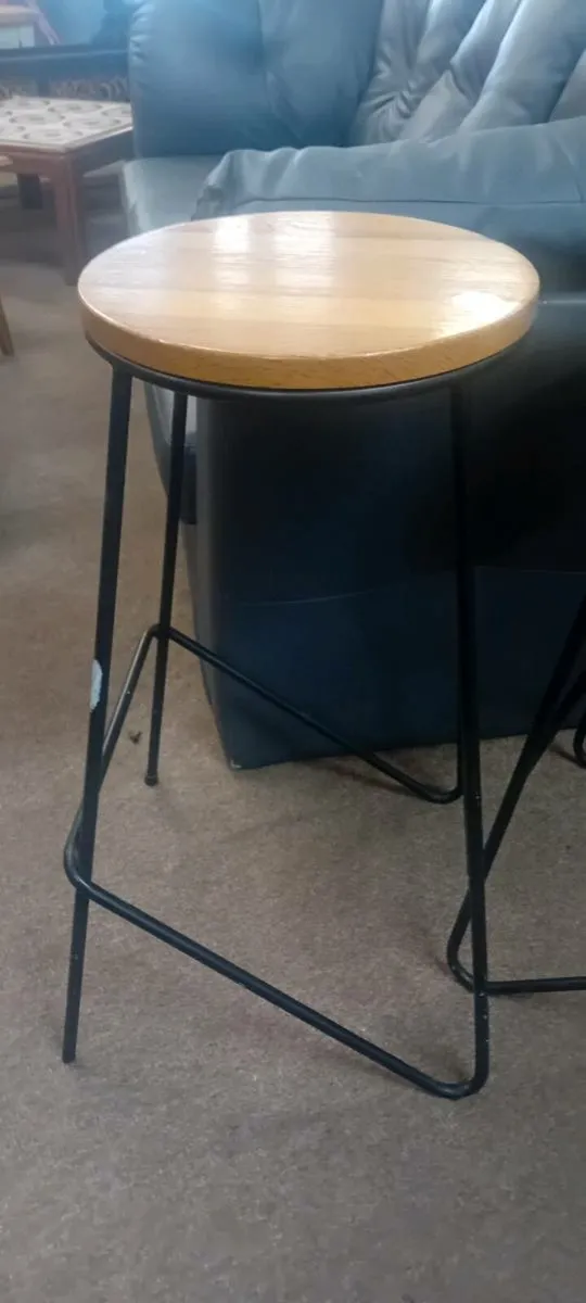 Modern Metal Based Kitchen Stools - Image 2