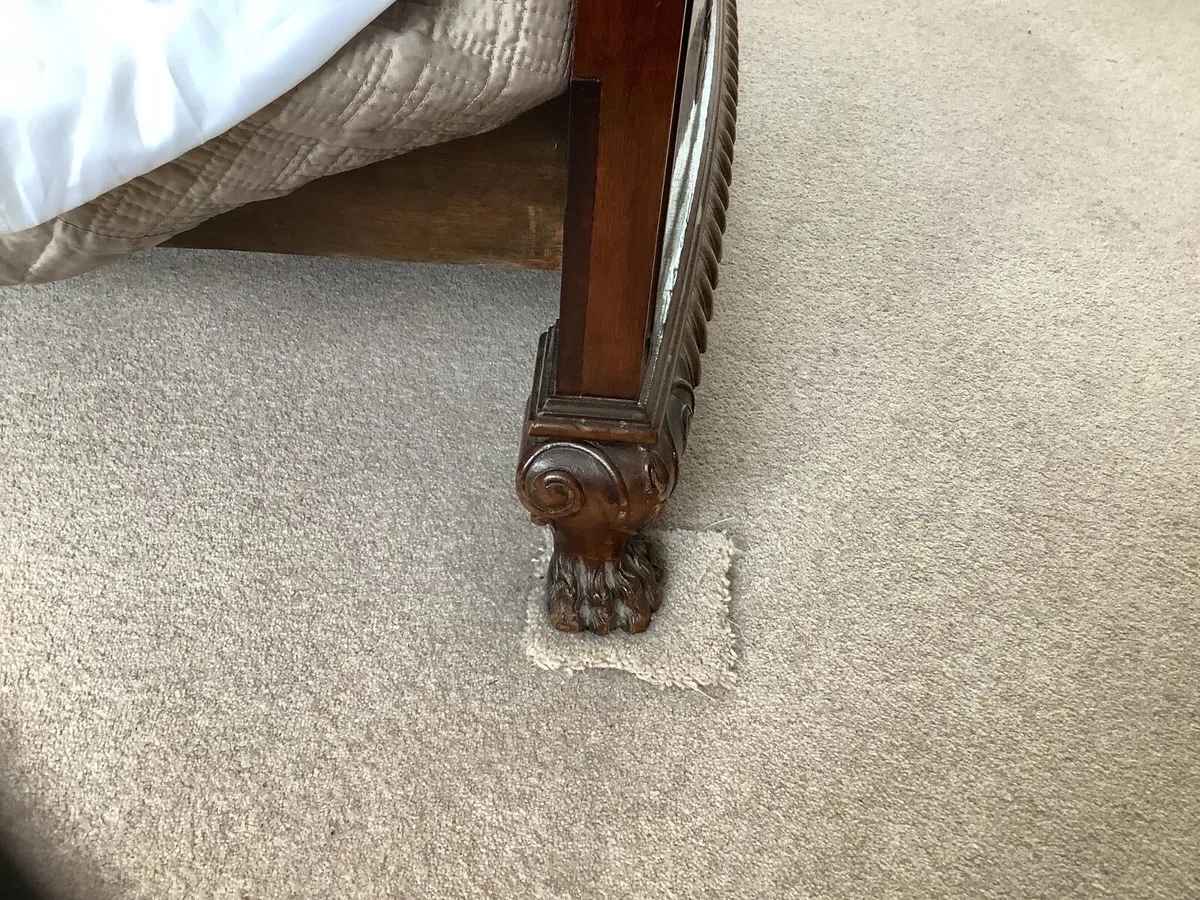 Antique 5” Mahogany bed - Image 4