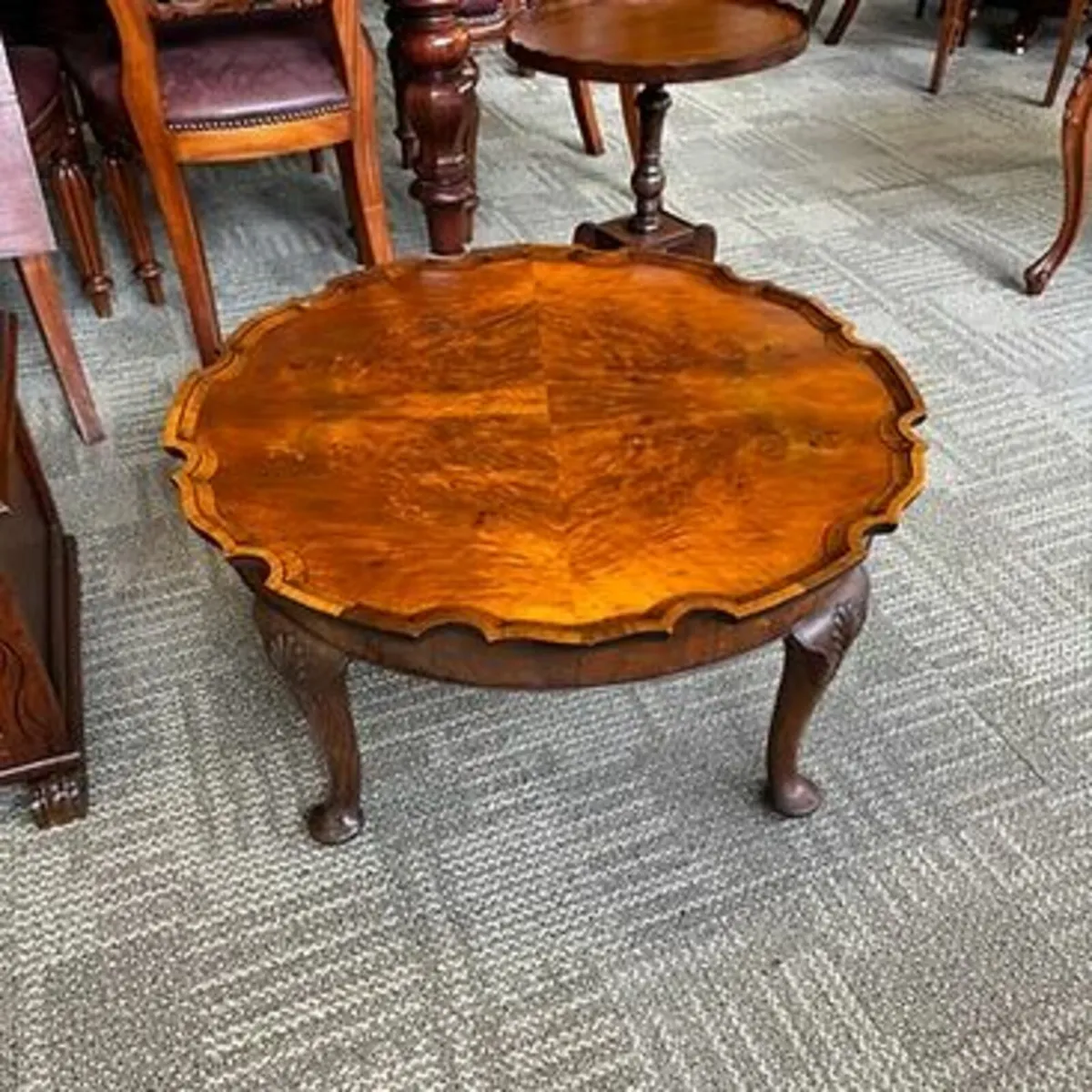 Beautiful walnut shaped coffee table