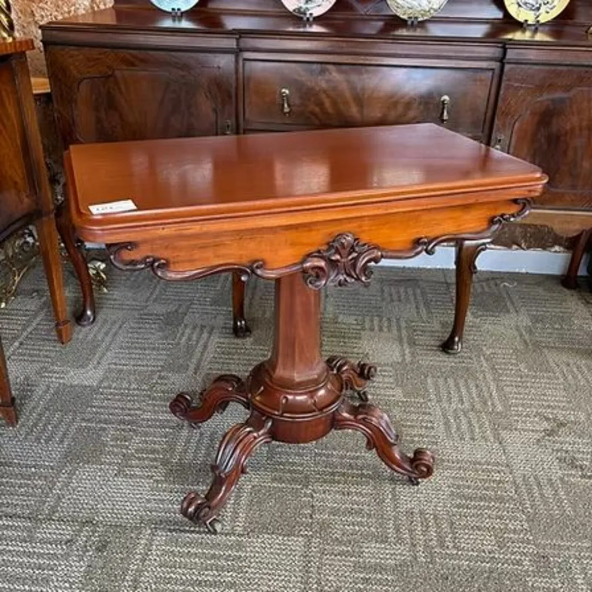Fabulous mahogany Victorian cards games table