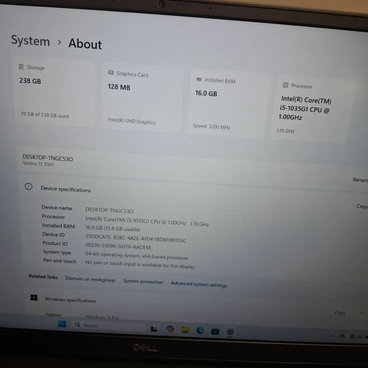 Dell Vostro 14 5401 Laptop | i5 10th Gen | 16GB - Image 4