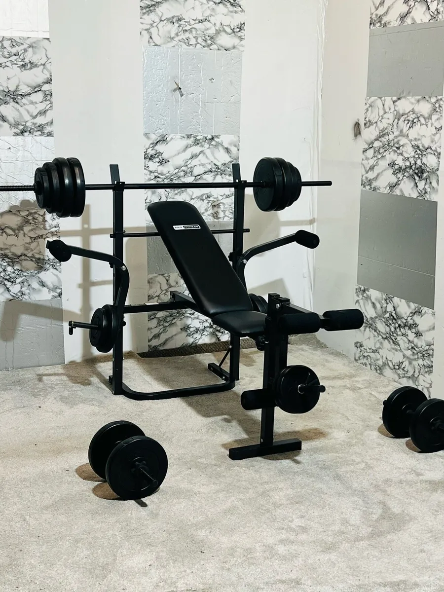 WEIGHT BENCH  BARBELL WEIGHTS DUMBBELLS - Image 1