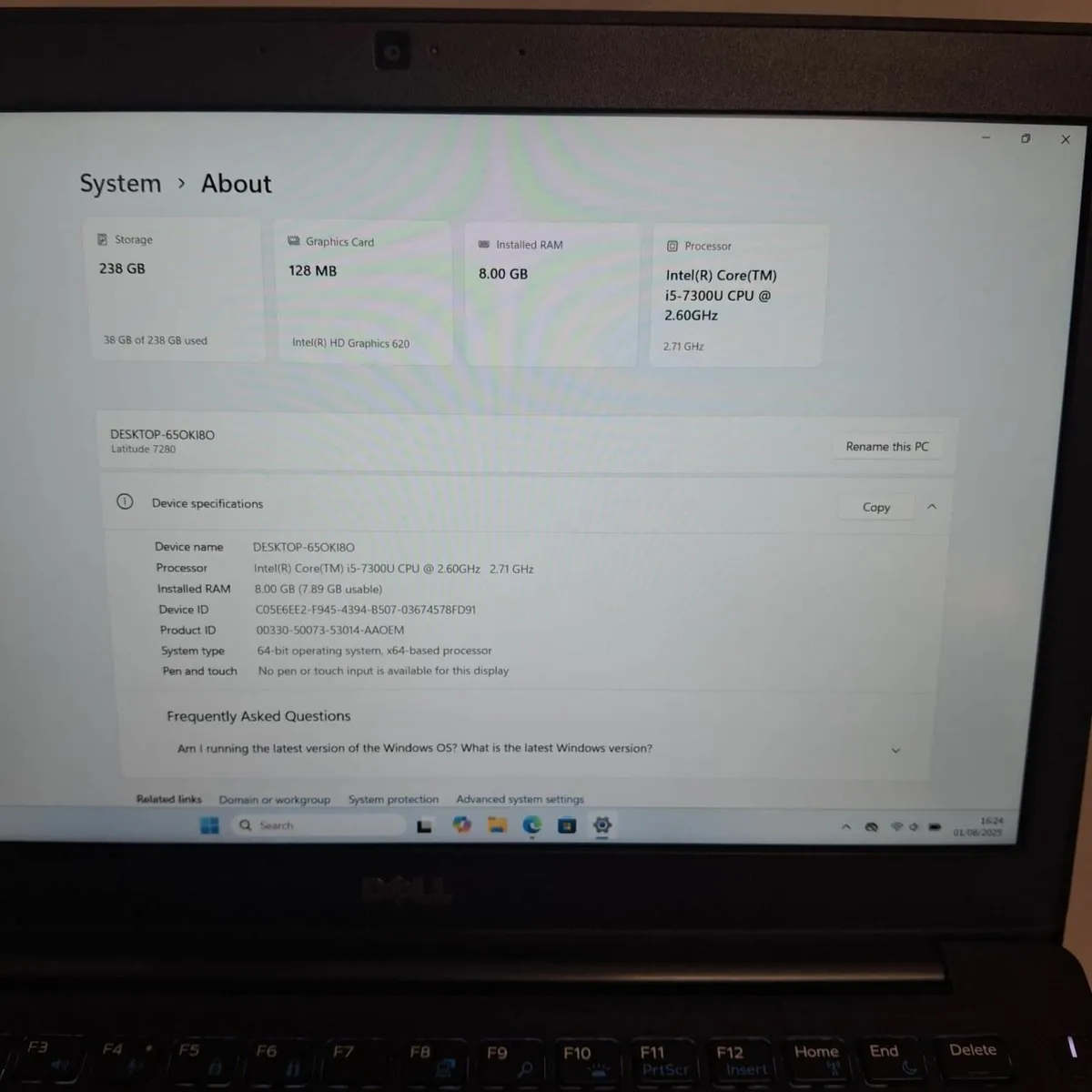 Dell Latitude 7280 Laptop | i5 7th Gen | 8GB RAM | - Image 3