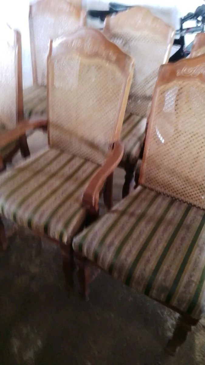 Retro Wicker back chair - Image 1