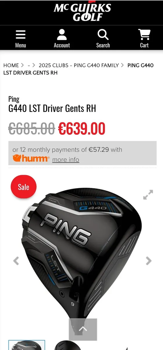 Ping G440 LST Driver. As New - Image 2
