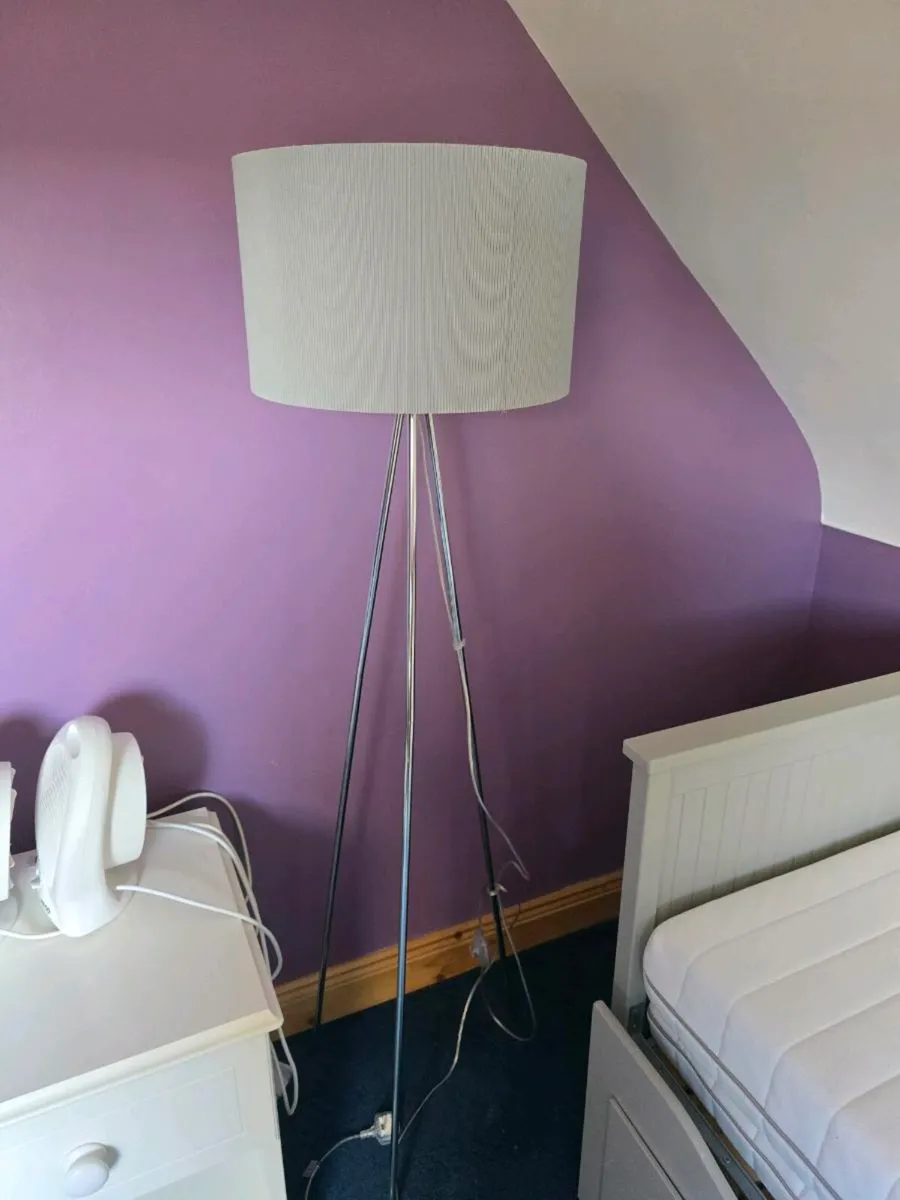 Grey & Chrome floor lamp