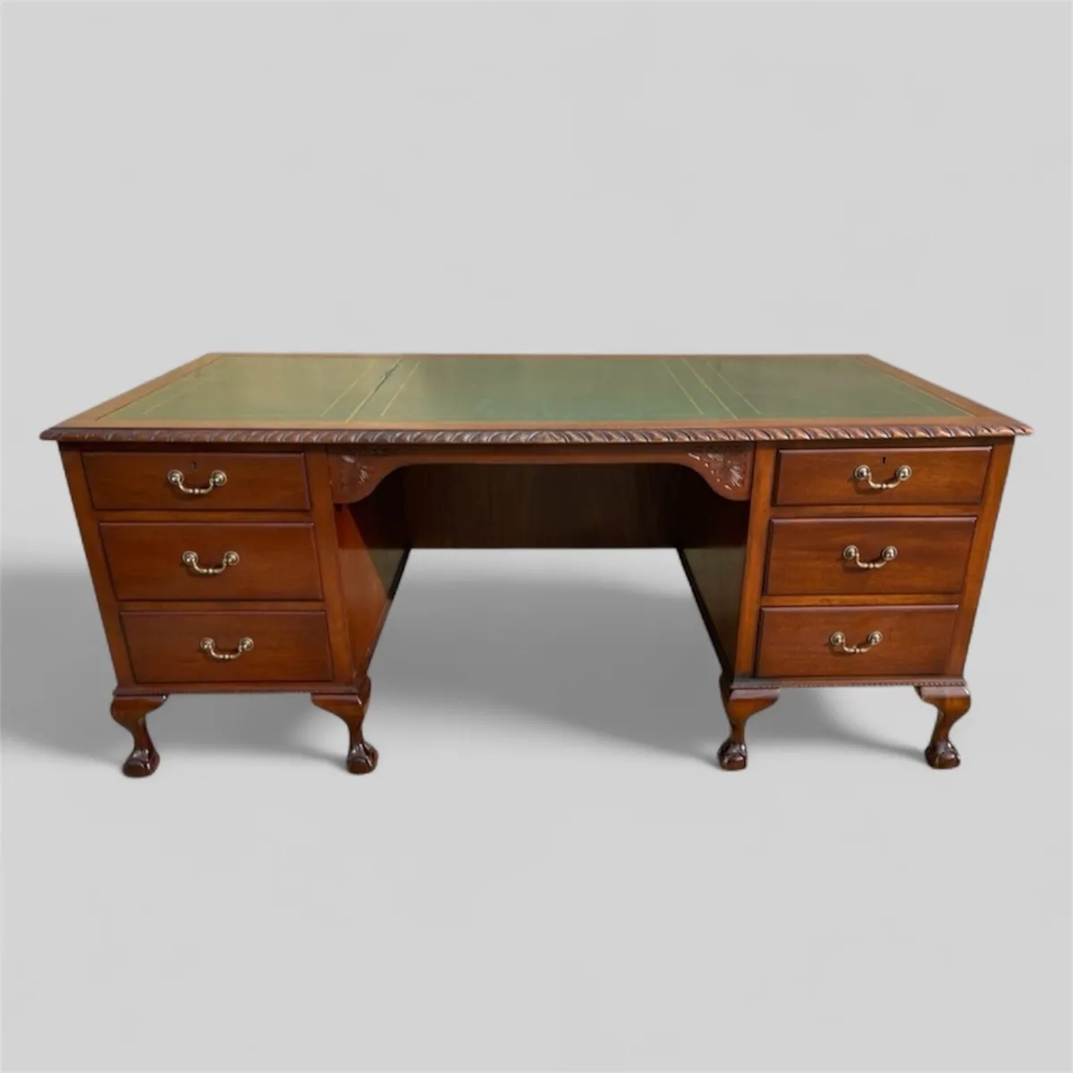 Irish Mahogany Chippendale desk - Image 1