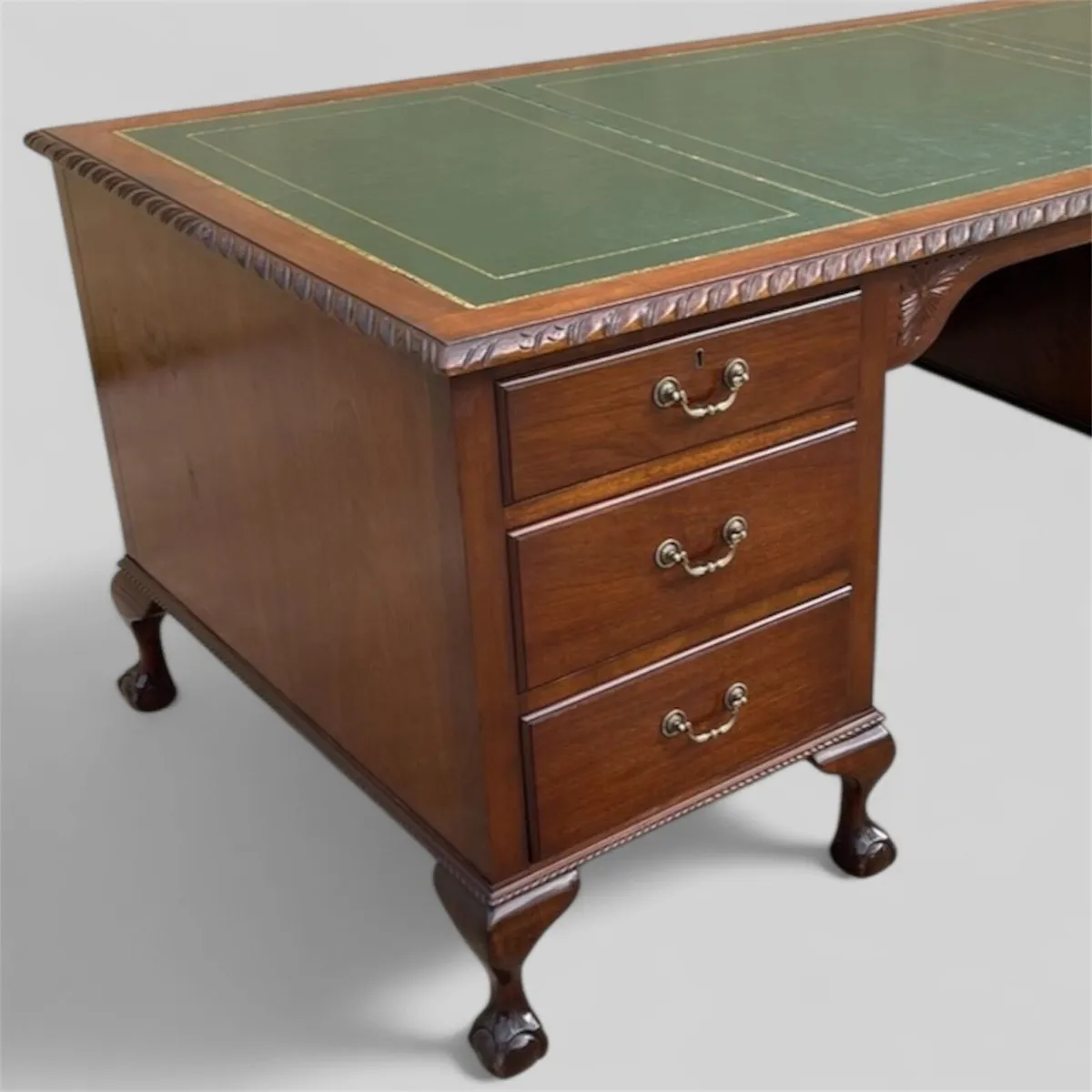 Irish Mahogany Chippendale desk - Image 3