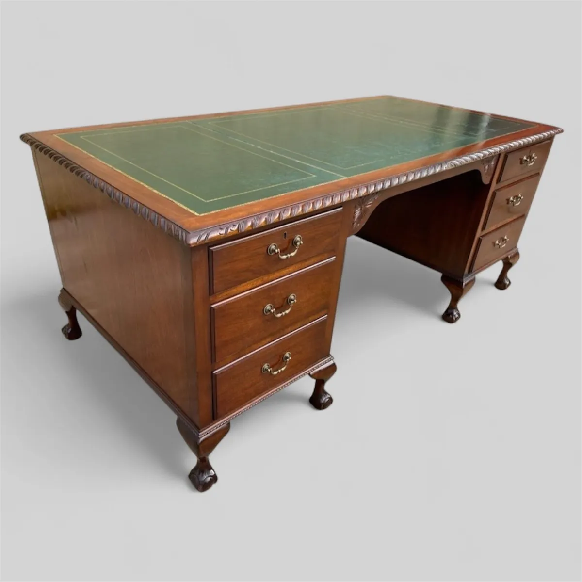 Irish Mahogany Chippendale desk - Image 4
