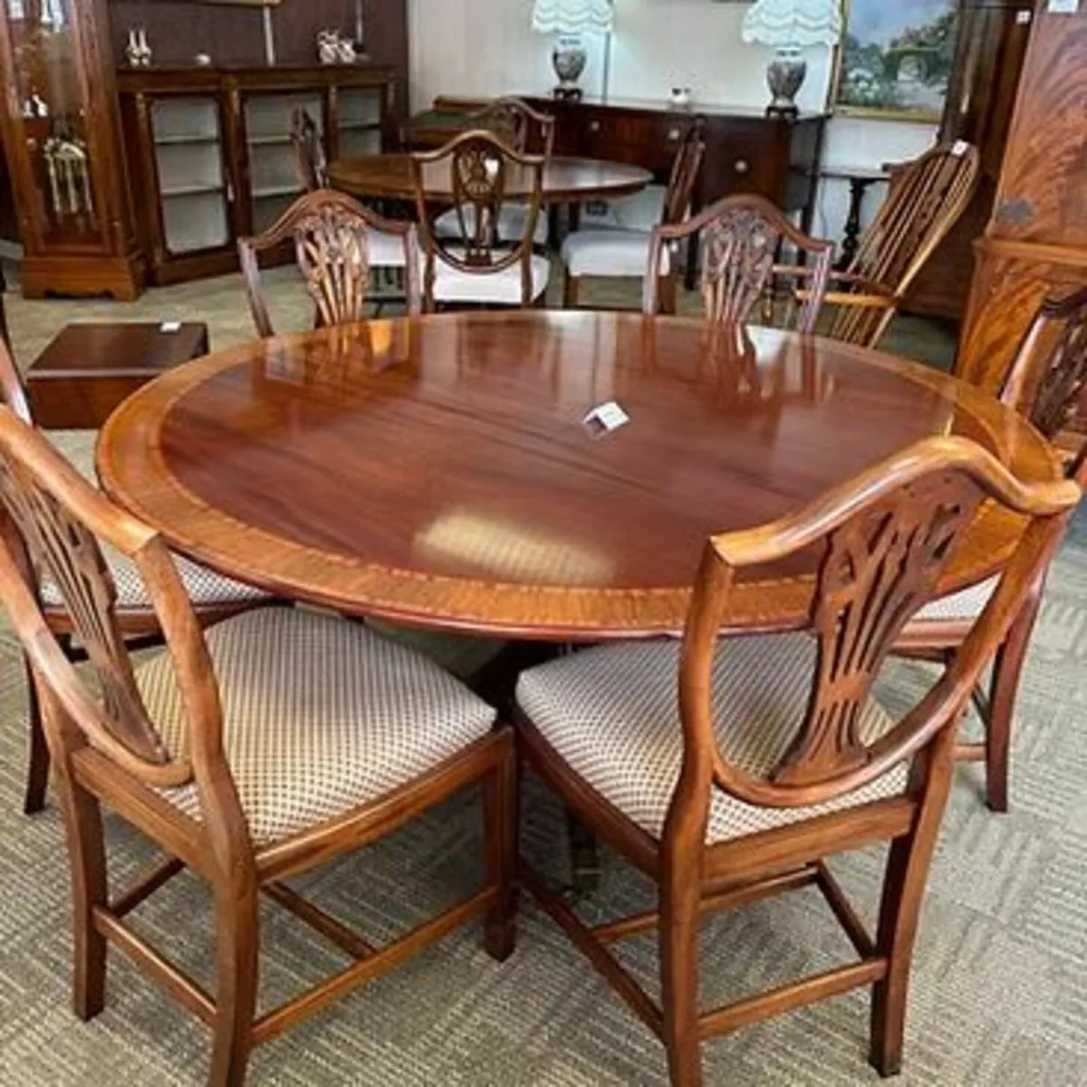 William Tillman, regency round dining table & six