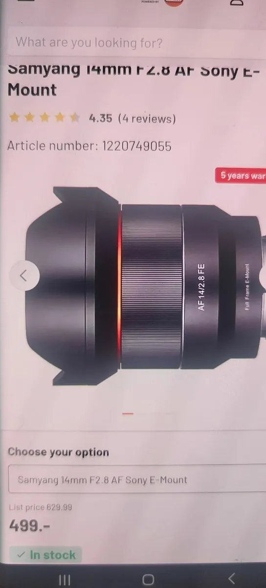 Brand New Samyang 14mm F2.8 AF Sony - Image 3