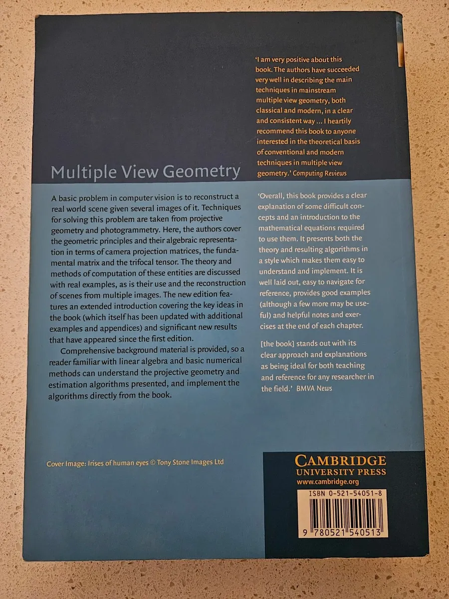 Paperback: Multiple View Geometry in Computer Visi - Image 2