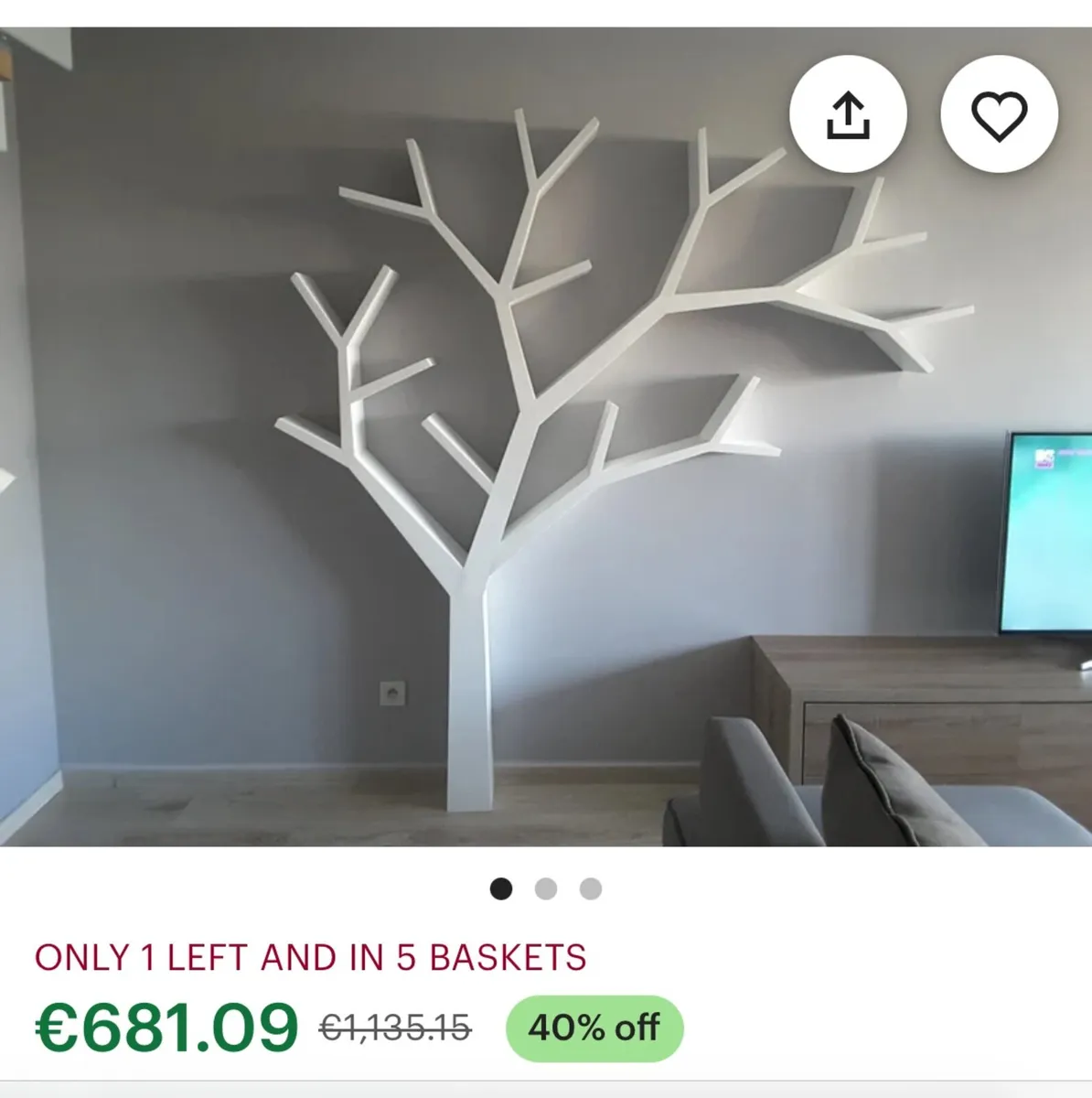 Wooden tree bookcase - Image 3