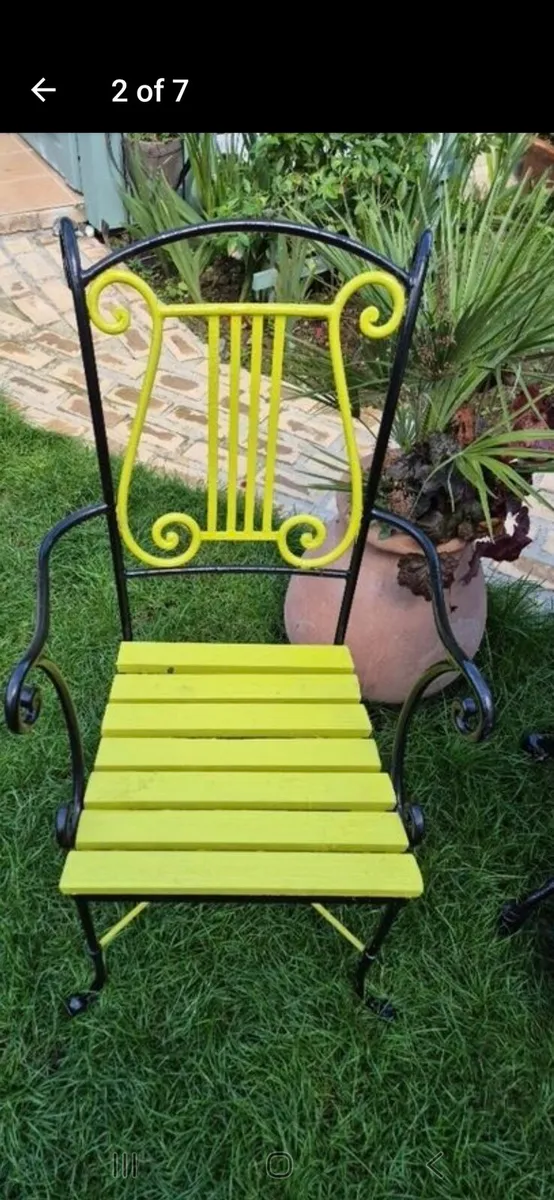 Bistro set garden  bench furniture decking - Image 2