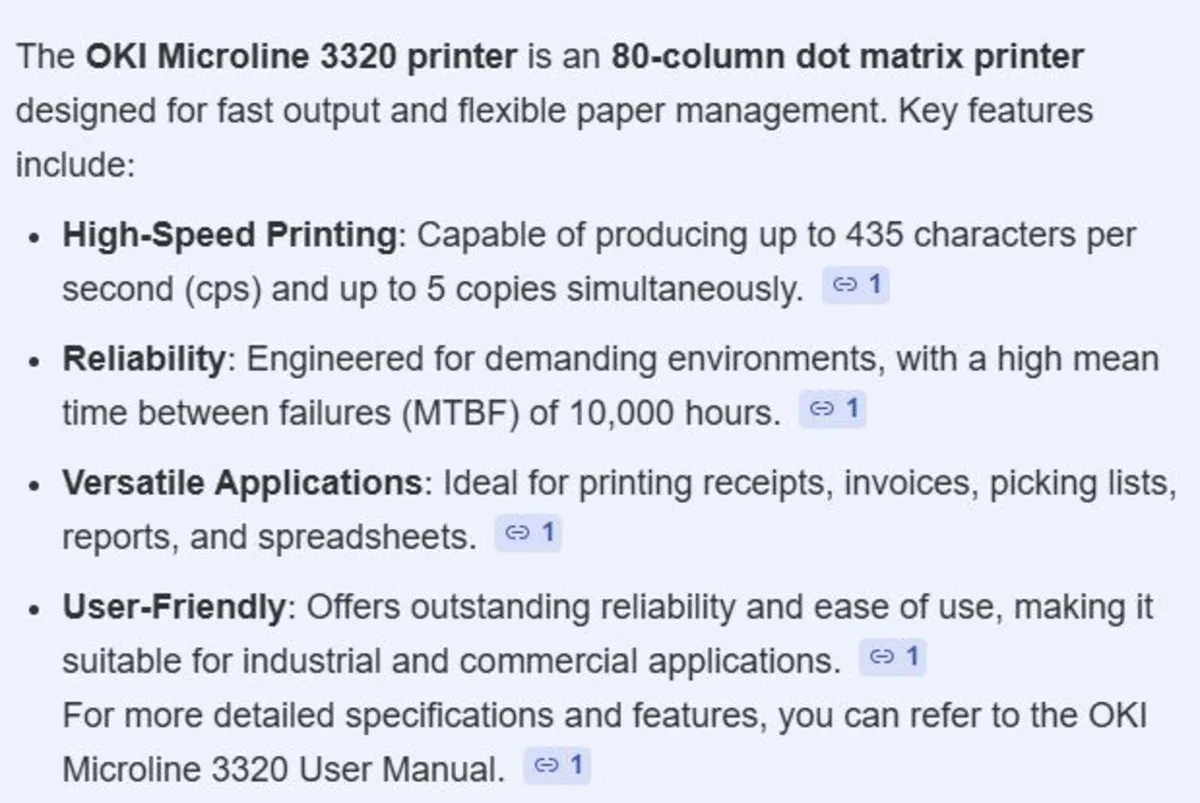 Oki Microline 3320 Printer - Image 3