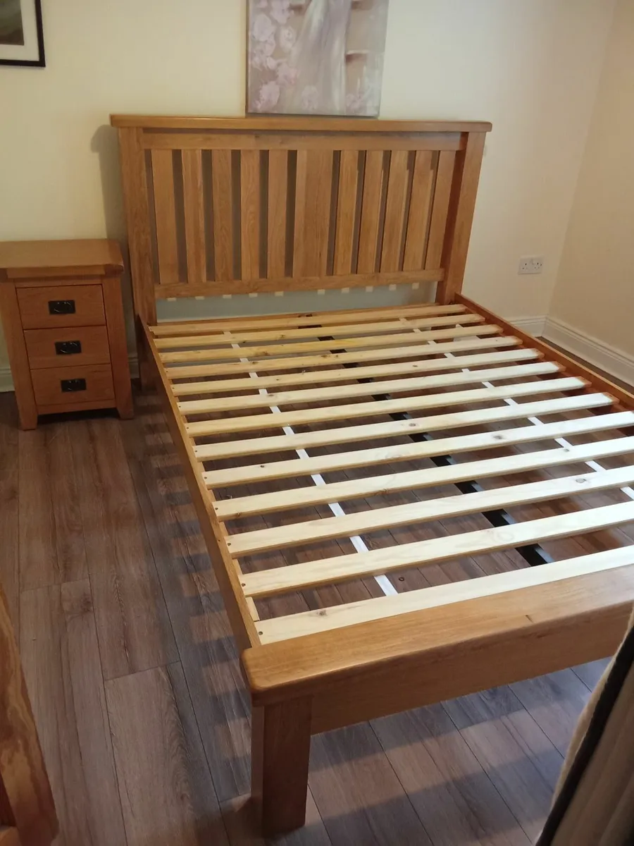 King size bed and side drawer
