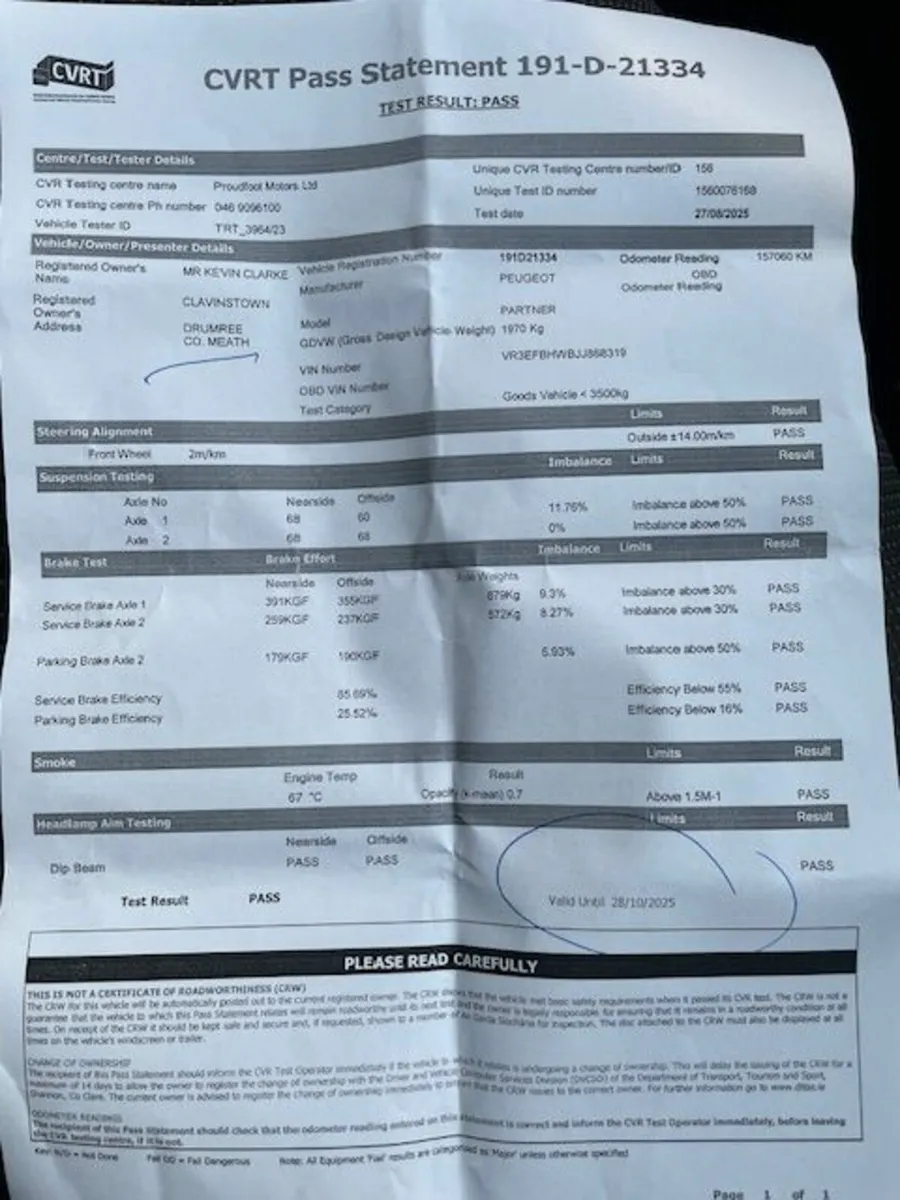 Peugeot Partner 2019 €10500 INC VAT - Image 2
